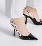 Sexy Women's Pumps New Flip Flops Slides Slippers – the silhouette is distinguished by black patent calfskin – LUX VERSE Luxury Designer Fashion Outlet
