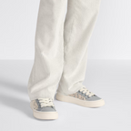 B33 Sneaker - LIMITED AND NUMBERED EDITION – crafted in gray smooth calfskin with a cream Oblique raised embroidered panel, it is – LUX VERSE Luxury Designer Fashion Outlet