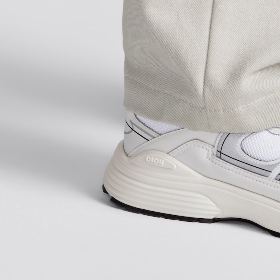 B30 Sneaker White Mesh – the B30 also features silver-tone B30'and'CD30'signatures on the tongue – LUX VERSE Luxury Designer Fashion Outlet