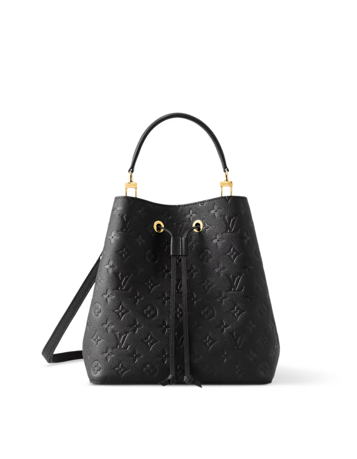 NéoNoé MM leather Black – embossed Monogram Empreinte leather brings a sophisticated feel to the NéoNoé MM – LUX VERSE Luxury Designer Fashion Outlet