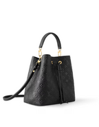 NéoNoé MM leather Black – 26 x 26 x 17.5 cm(Depth x Height x Width) Black Embossed Monogram Empreinte grained – LUX VERSE Luxury Designer Fashion Outlet