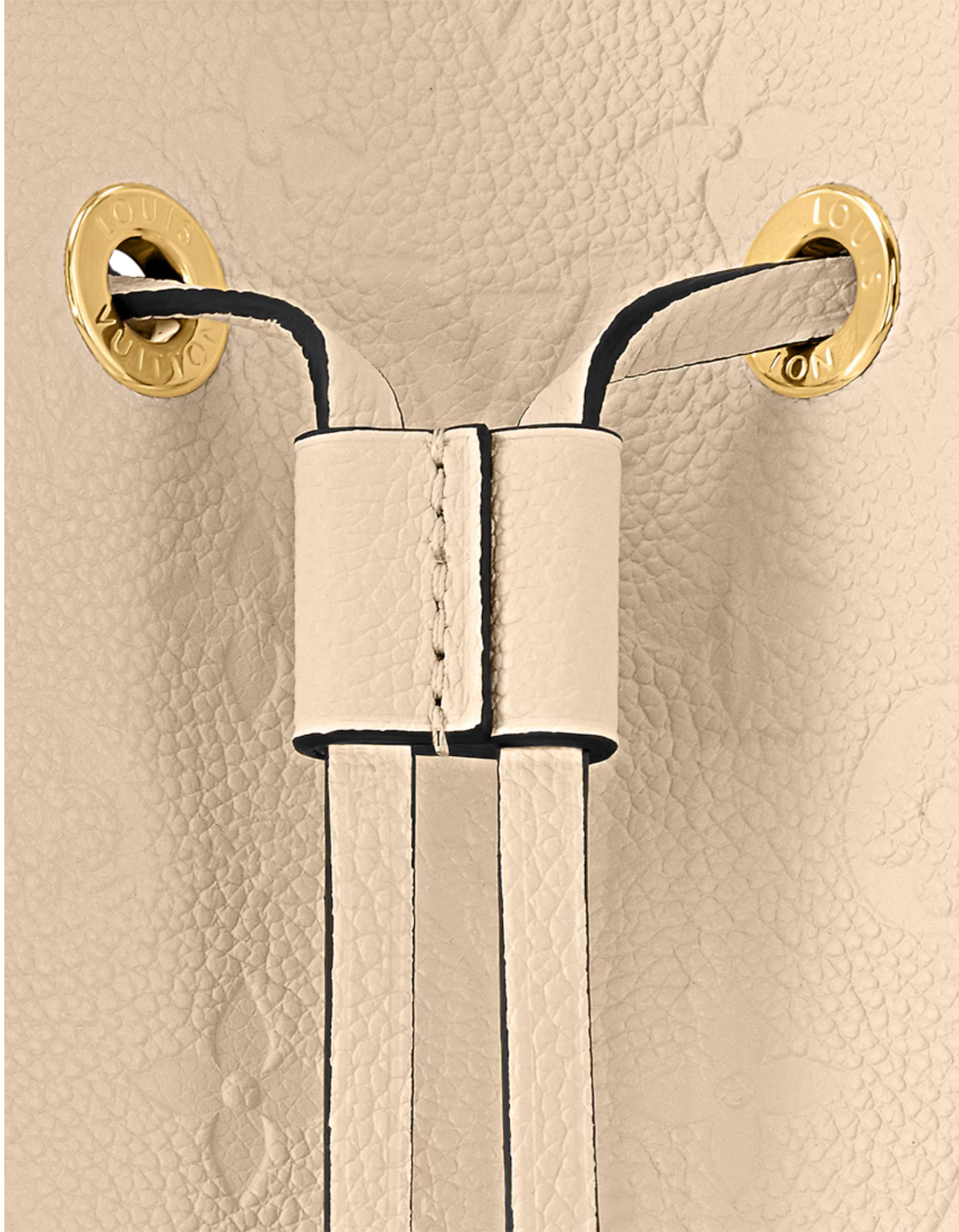 Néonoé MM Crème Beige – a top handle and leather shoulder strap offer a variety of carry options – LUX VERSE Luxury Designer Fashion Outlet