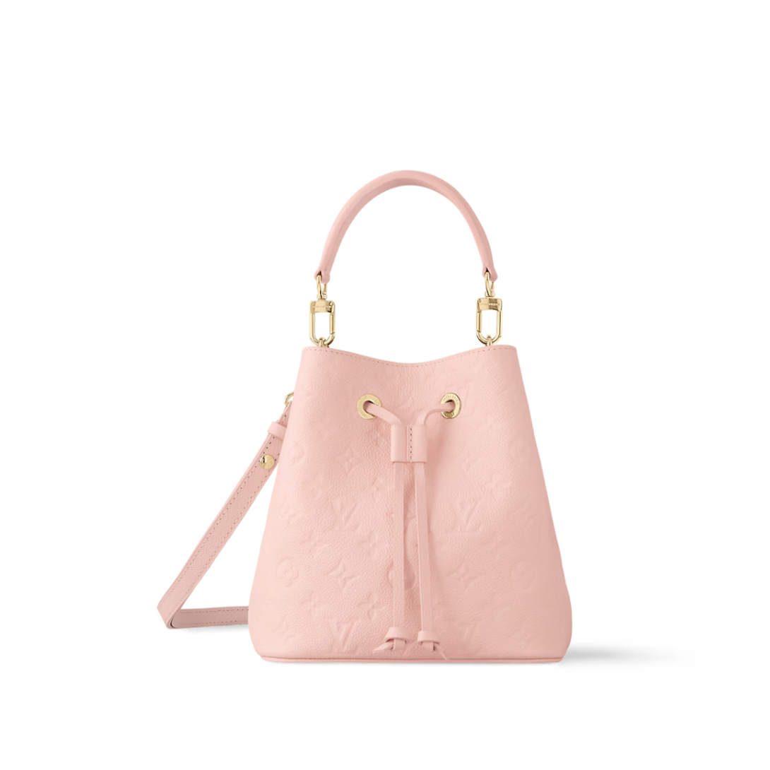 Néonoé BB Opal Pink – pastel-toned Monogram Empreinte cowhide leather brings a soft and supple feel to – LUX VERSE Luxury Designer Fashion Outlet