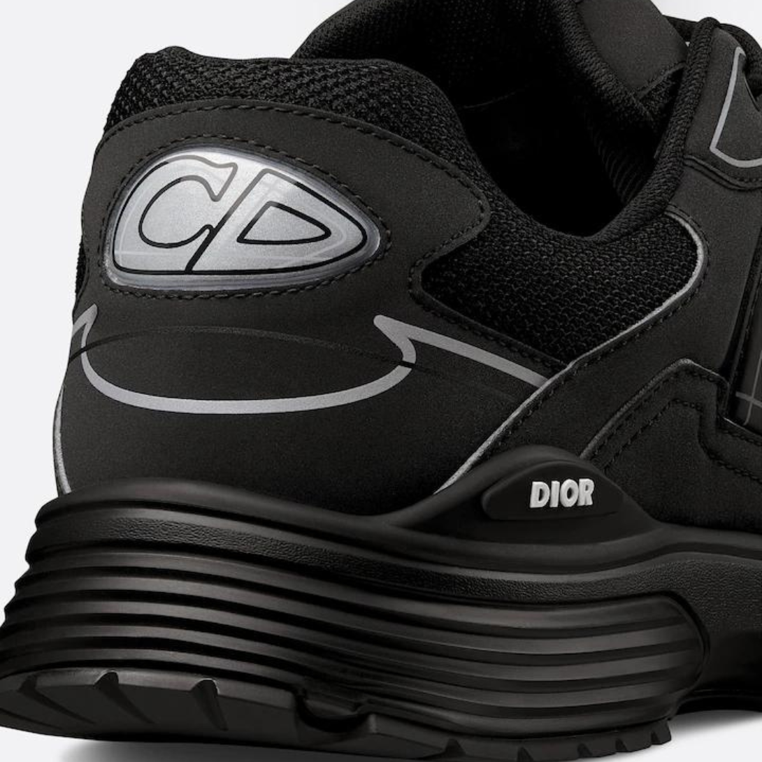 B30 Sneaker Black Mesh – crafted in black mesh and technical fabric, it is enhanced by a reflective tonal – LUX VERSE Luxury Designer Fashion Outlet