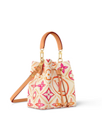 Néonoé BB Coral Pink – the printed textile lining pairs perfectly with the canvas pattern – LUX VERSE Luxury Designer Fashion Outlet