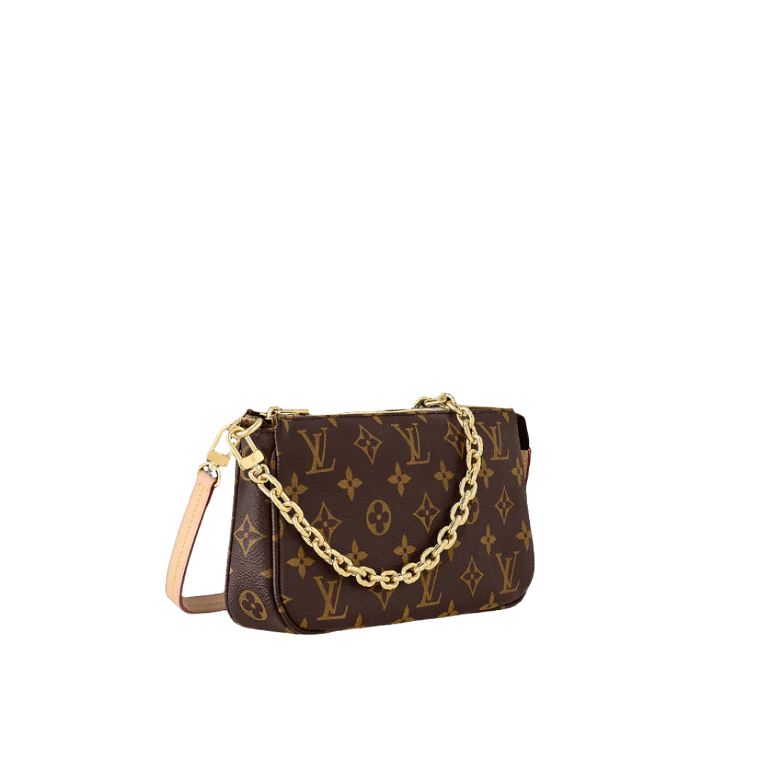 Vuitton Pochette Accessoires – its secure zip closure opens to reveal a spacious compartment with zipped and flat – LUX VERSE Luxury Designer Fashion Outlet