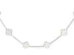 Clover Vintage White Mop Necklace 10 Motifs Silver – LUX VERSE Luxury Designer Fashion Outlet