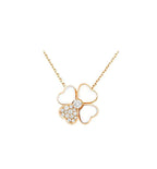 Clover Mop Diamond Rose Gold Necklace – LUX VERSE Luxury Designer Fashion Outlet