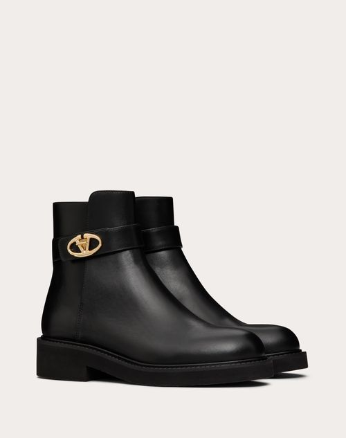 Vlogo Locker Calfskin Ankle Boot 40mm – boot shaft height: 15 cm / 6.0 in. in an Italian size 37 – LUX VERSE Luxury Designer Fashion Outlet