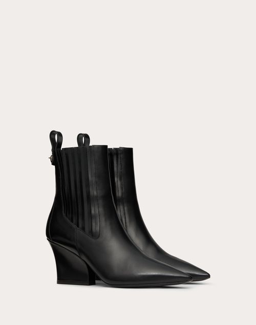 Vlogo Lockette Beatle in Brushed Calfskin 75mm – in.- Boot shaft height: 22 cm / 8.7 in.; Italian size 37 – LUX VERSE Luxury Designer Fashion Outlet
