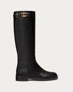 Vlogo the Bold Edition Boot in Calfskin 30mm – vLogo The Bold Edition calfskin boot- Strap with VLogo Signature detail – LUX VERSE Luxury Designer Fashion Outlet