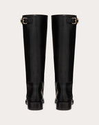 Vlogo the Bold Edition Boot in Calfskin 30mm – vLogo The Bold Edition calfskin boot- Strap with VLogo Signature detail – LUX VERSE Luxury Designer Fashion Outlet