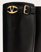 Vlogo the Bold Edition Boot in Calfskin 30mm – boot shaft height: 38 cm/15 in. in an Italian size 37 – LUX VERSE Luxury Designer Fashion Outlet