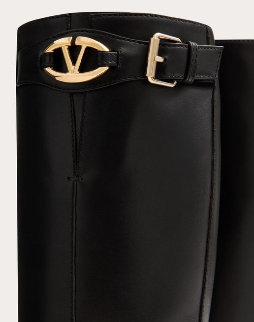 Vlogo the Bold Edition Boot in Calfskin 30mm – boot shaft height: 38 cm/15 in. in an Italian size 37 – LUX VERSE Luxury Designer Fashion Outlet