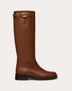 Vlogo the Bold Edition Boot in Calfskin 30mm – vLogo The Bold Edition calfskin boot- Strap with VLogo Signature detail – LUX VERSE Luxury Designer Fashion Outlet