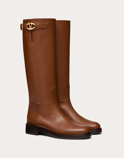 Vlogo the Bold Edition Boot in Calfskin 30mm – boot shaft height: 38 cm/15 in. in an Italian size 37 – LUX VERSE Luxury Designer Fashion Outlet