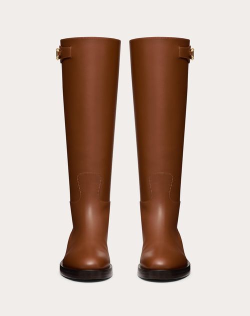 Vlogo the Bold Edition Boot in Calfskin 30mm – vLogo The Bold Edition calfskin boot- Strap with VLogo Signature detail – LUX VERSE Luxury Designer Fashion Outlet