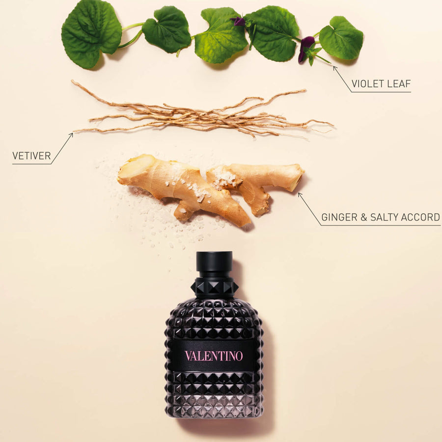 Valentino Uomo Born in Roma 3.4 oz EDT for men – fragrance Family: Warm & Spicy Top Notes: Violet Leaf, Ginger, Cedar Middle Notes: – LUX VERSE Luxury Designer Fashion Outlet
