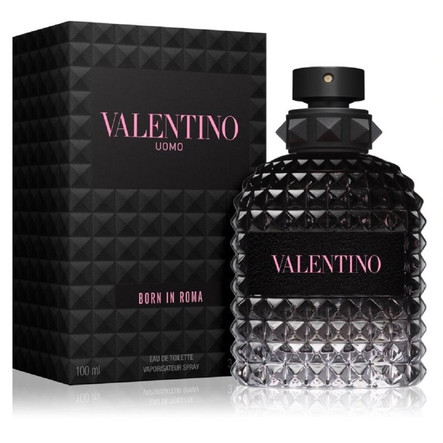 Valentino Uomo Born in Roma 3.4 oz EDT for men – valentino Uomo Born in Roma Eau de Toilette Spray is a smoked vetiver men's perfume – LUX VERSE Luxury Designer Fashion Outlet