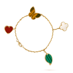 Heart Butterfly Clover 4 Motifs Bracelet – LUX VERSE Luxury Designer Fashion Outlet