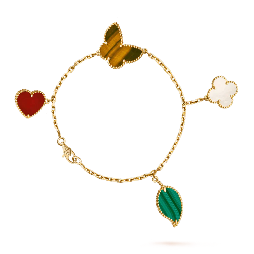 Heart Butterfly Clover 4 Motifs Bracelet – LUX VERSE Luxury Designer Fashion Outlet