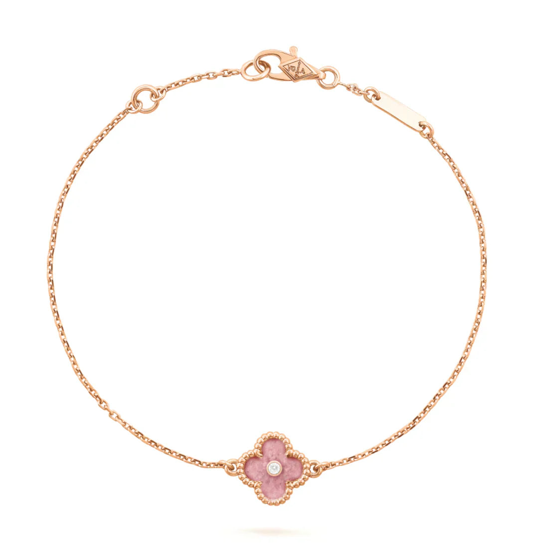 Clover Single Pink Flower Bracelet – LUX VERSE Luxury Designer Fashion Outlet