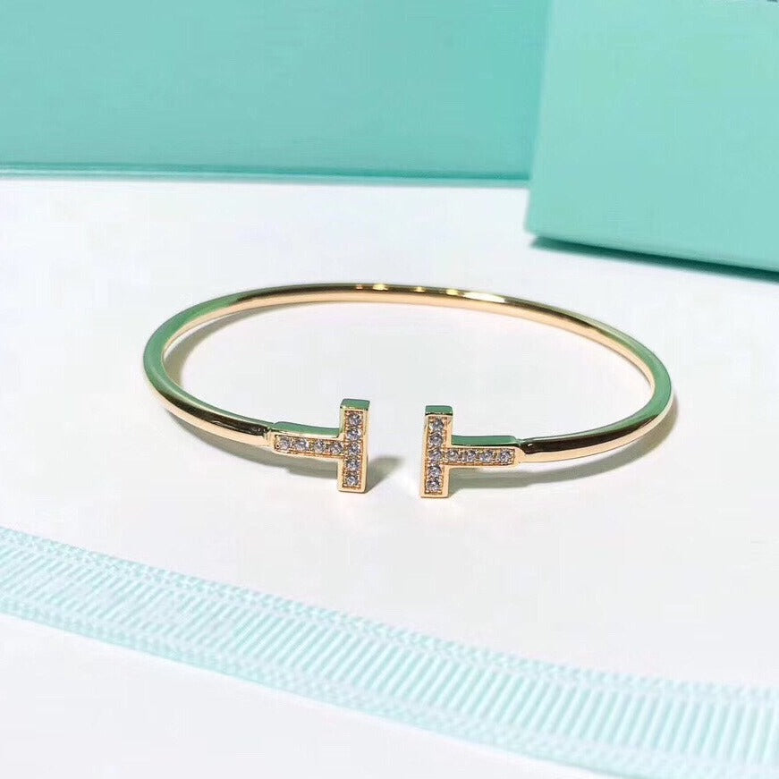 T Bracelet 1.8mm Gold Diamond – LUX VERSE Luxury Designer Fashion Outlet