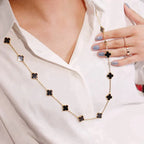 Clover 20 Motifs Onyx Necklace – LUX VERSE Luxury Designer Fashion Outlet