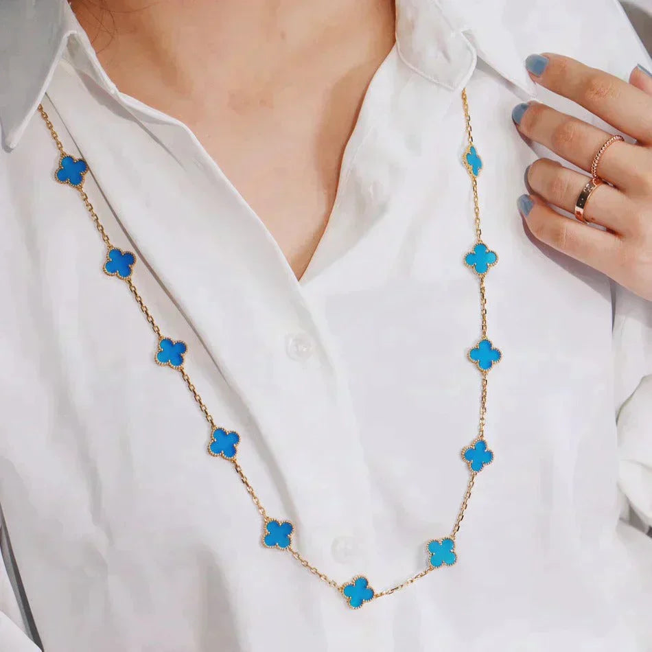 Clover 20 Motifs Turquoise Gold – LUX VERSE Luxury Designer Fashion Outlet