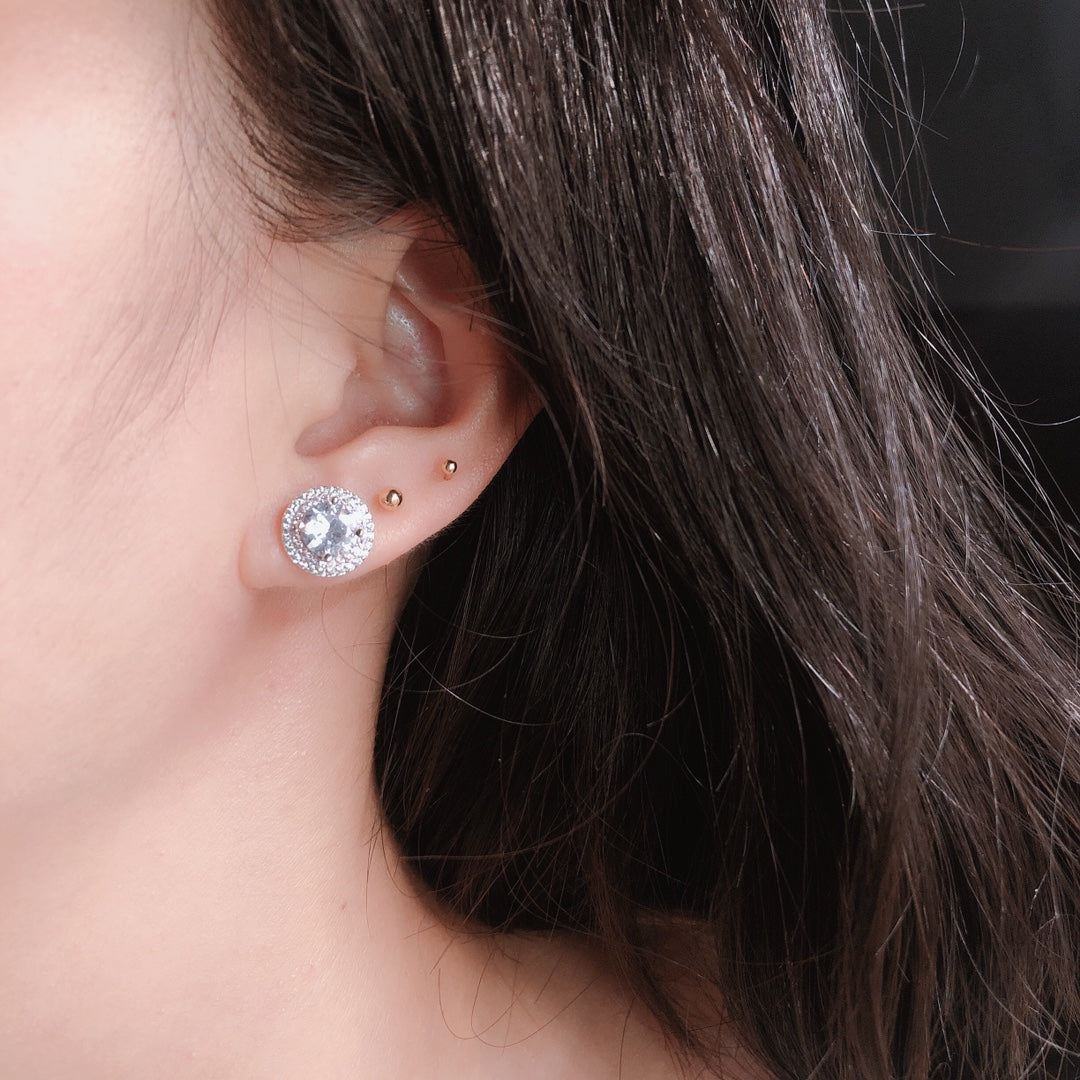 Round Halo Earrings – LUX VERSE Luxury Designer Fashion Outlet