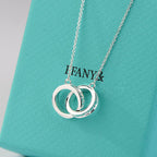 Necklace Female Double Ring Double Circle Couple Pendant – LUX VERSE Luxury Designer Fashion Outlet