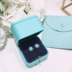 Turquoise Circle White Gold Earrings – LUX VERSE Luxury Designer Fashion Outlet