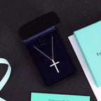 Moissanite Stone Cross Pendant Necklace Simulated Diamond Cross Choker – LUX VERSE Luxury Designer Fashion Outlet