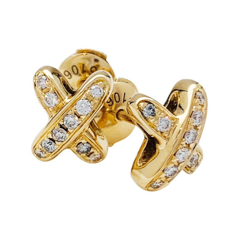 Jeux De Gold Diamond Earrings – LUX VERSE Luxury Designer Fashion Outlet