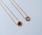Diamond and Mother Pearl Circle Necklace Pendant – LUX VERSE Luxury Designer Fashion Outlet