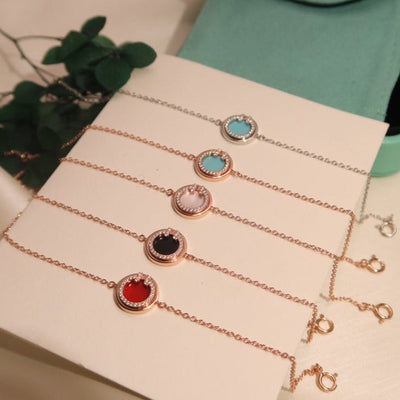 DIAMOND CIRCLE ROSE GOLD BRACELET - LUX VERSE - Luxury designer fashion outlet