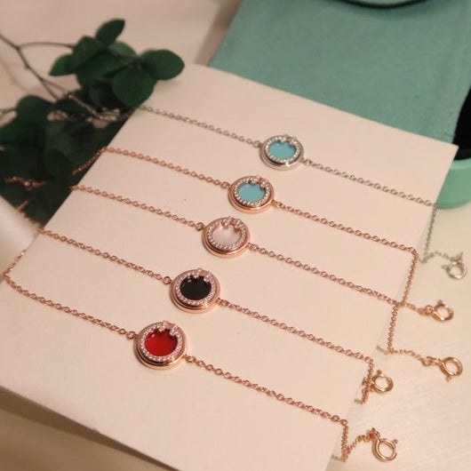 DIAMOND CIRCLE ROSE GOLD BRACELET - LUX VERSE - Luxury designer fashion outlet