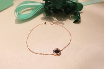 DIAMOND CIRCLE ROSE GOLD BRACELET - LUX VERSE - Luxury designer fashion outlet