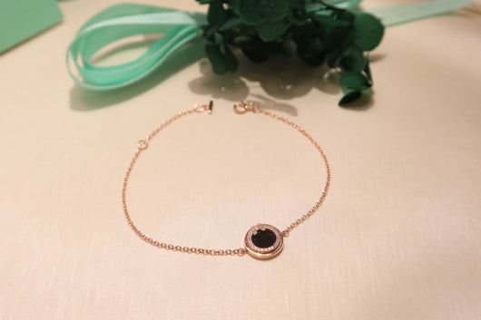 DIAMOND CIRCLE ROSE GOLD BRACELET - LUX VERSE - Luxury designer fashion outlet