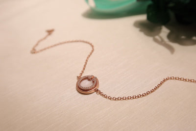DIAMOND CIRCLE ROSE GOLD BRACELET - LUX VERSE - Luxury designer fashion outlet