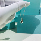 Elsa Peretti Teardrop Pendant Sterling Silver Necklace – LUX VERSE Luxury Designer Fashion Outlet