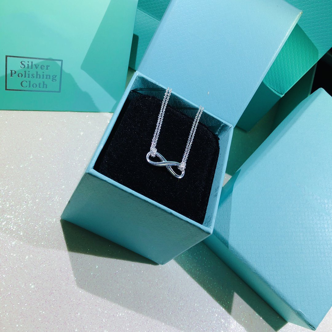 Silver Infinity Double Chain Necklace – LUX VERSE Luxury Designer Fashion Outlet