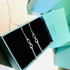 Silver Infinity Double Chain Necklace – LUX VERSE Luxury Designer Fashion Outlet