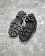 Black Leather Lug-Sole Chunky - Men's