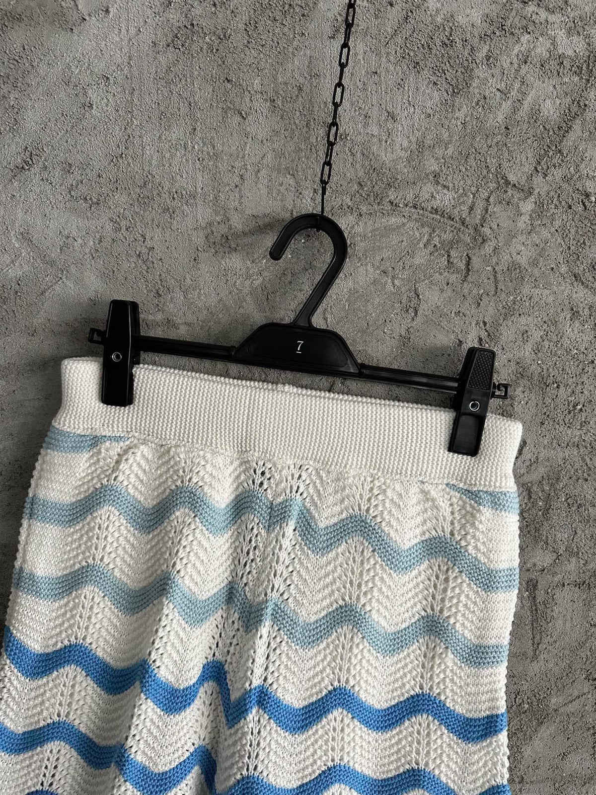 Blue Chevron Knit Shorts - Men's