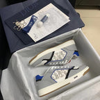 B27 Niedrige Grau-Blaue Sneaker