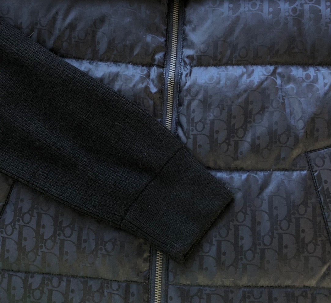 Dunkelblaue und schwarze Pufferjacke – Herren