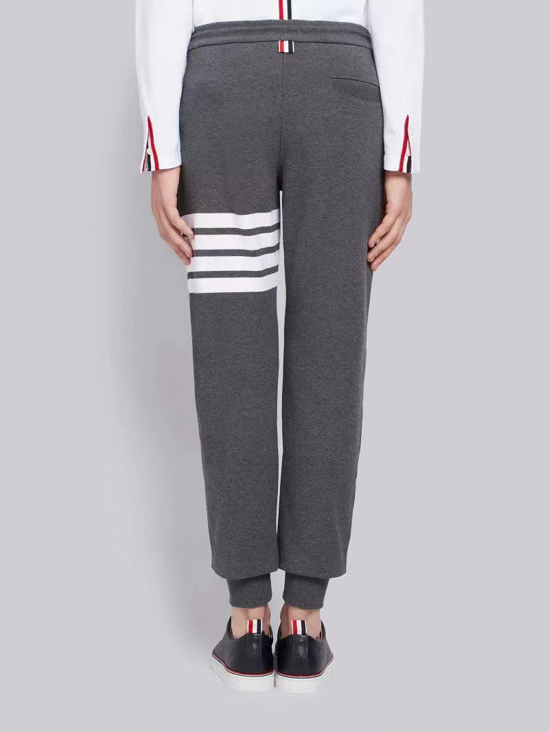 Navy Cotton Bar Stripe Joggers - Men's