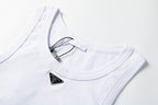Schwarz-weißes Tanktop – Herren