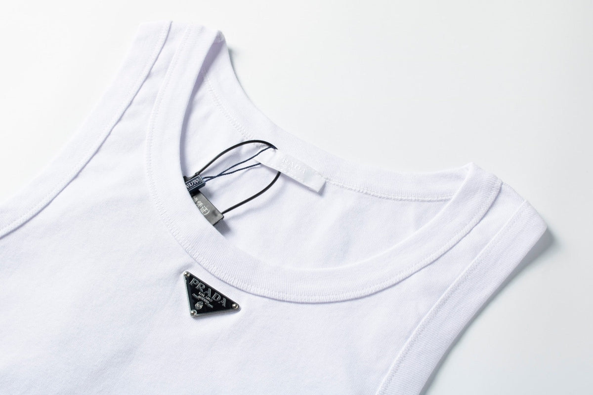 Schwarz-weißes Tanktop – Herren
